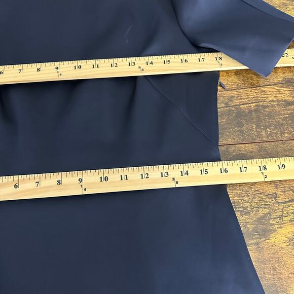 COS dress size 12 navy blue short sleeve semi structured minimalist office - Picture 8 of 10